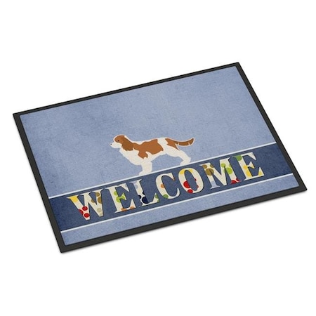 Carolines Treasures Carolines Treasures BB5553MAT 18 x 27 in. Cavalier King Charles Spaniel Welcome Indoor or Outdoor Mat BB5553MAT